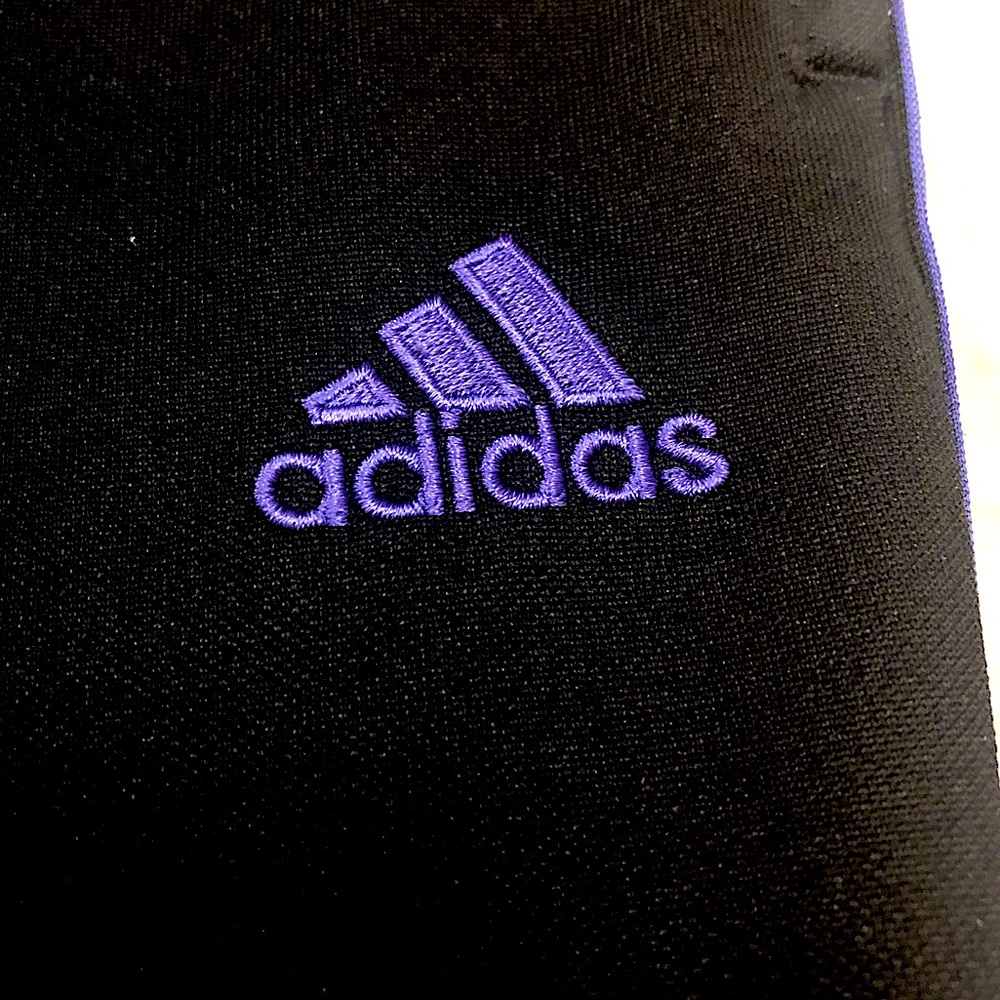 Purple Striped Adidas Track Pants